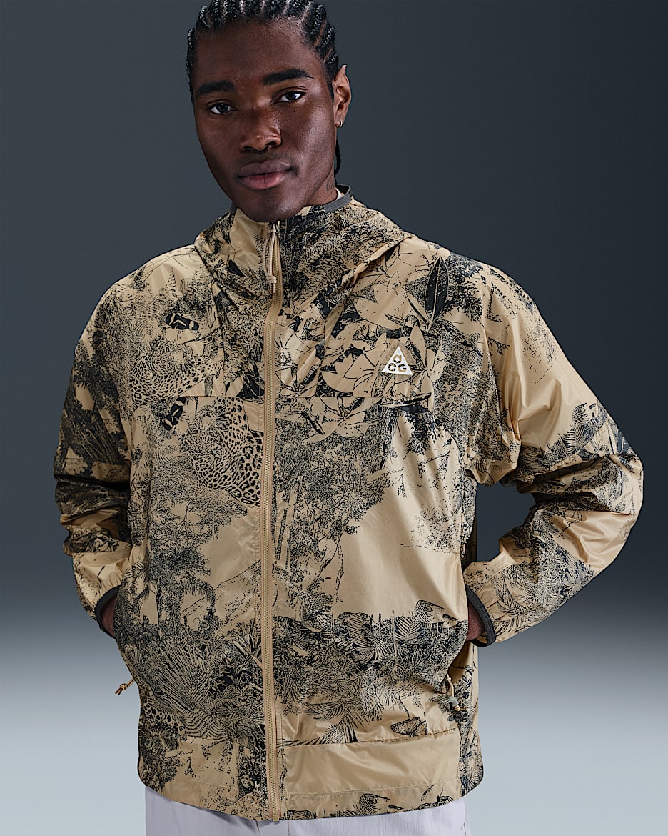 Chamarra a prueba de viento para hombre Nike ACG "Cinder Cone" - Beige paracaídas/Antracita/Gris universitario/Blanco cumbre