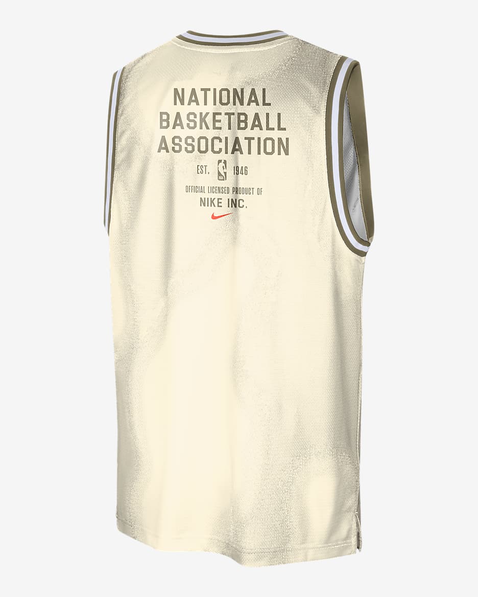 Team 31 DNA Men's Nike Dri-FIT NBA Jersey - Pale Ivory/Neutral Olive/Light Wild Mango/Hyper Crimson