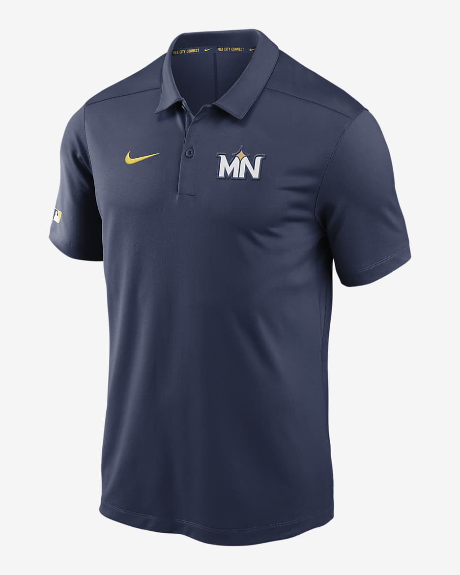 Polo de la MLB Nike Dri-FIT para hombre Minnesota Twins Authentic Collection City Connect Victory - Azul marino