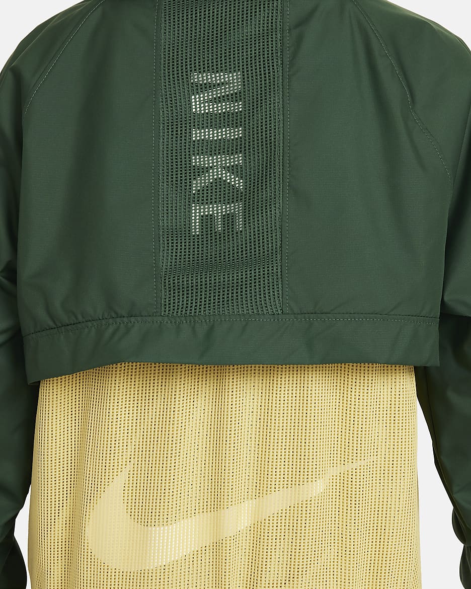 เสื้อแจ็คเก็ตแขนยาวซิปสั้นเด็กโต Repel Nike (ชาย) - Fir/Saturn Gold/Saturn Gold