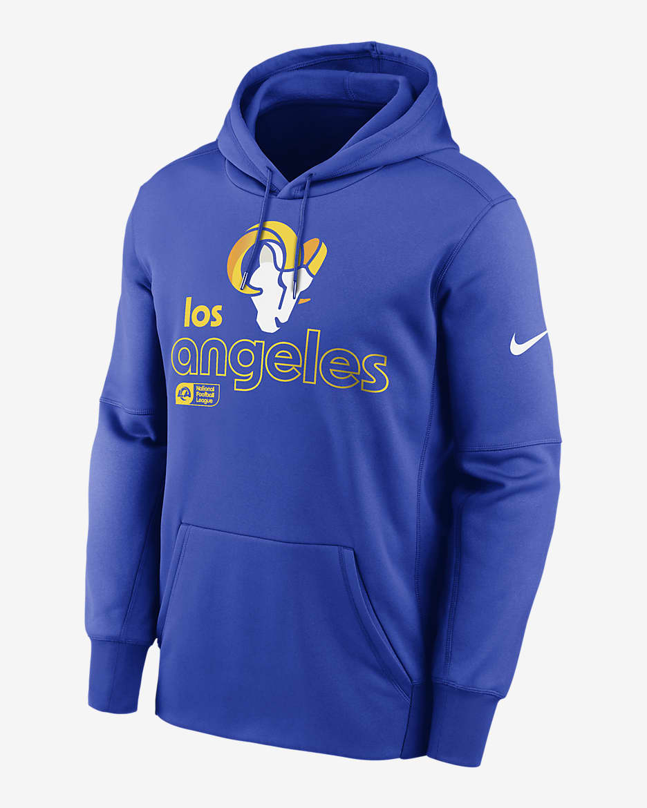 Los Angeles Rams Men’s Nike Therma NFL Pullover Hoodie - Royal