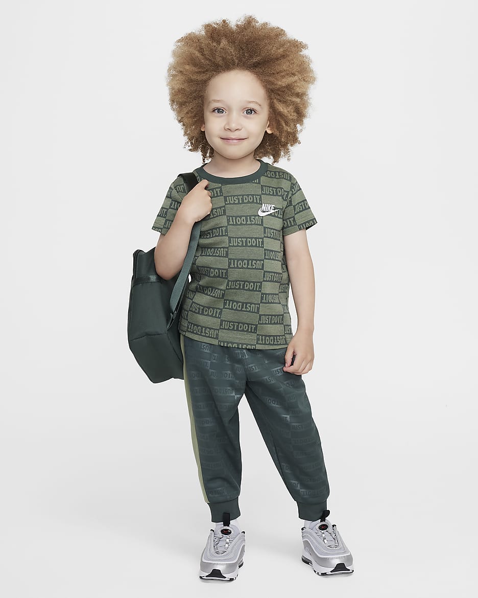 Nike "Just Do It" Toddler Jacquard T-Shirt - Oil Green