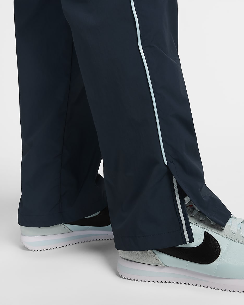 Nike Sportswear Collection Women's Mid-Rise Repel Asymmetrical-Waist Trousers - Armory Navy/Glacier Blue/White