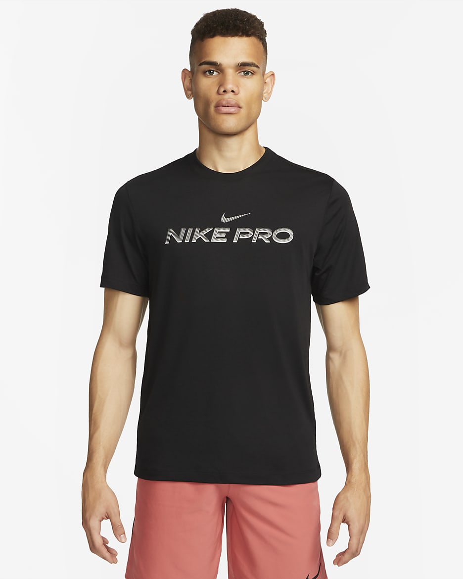 Nike Dri-FIT Men's Fitness T-Shirt - Black