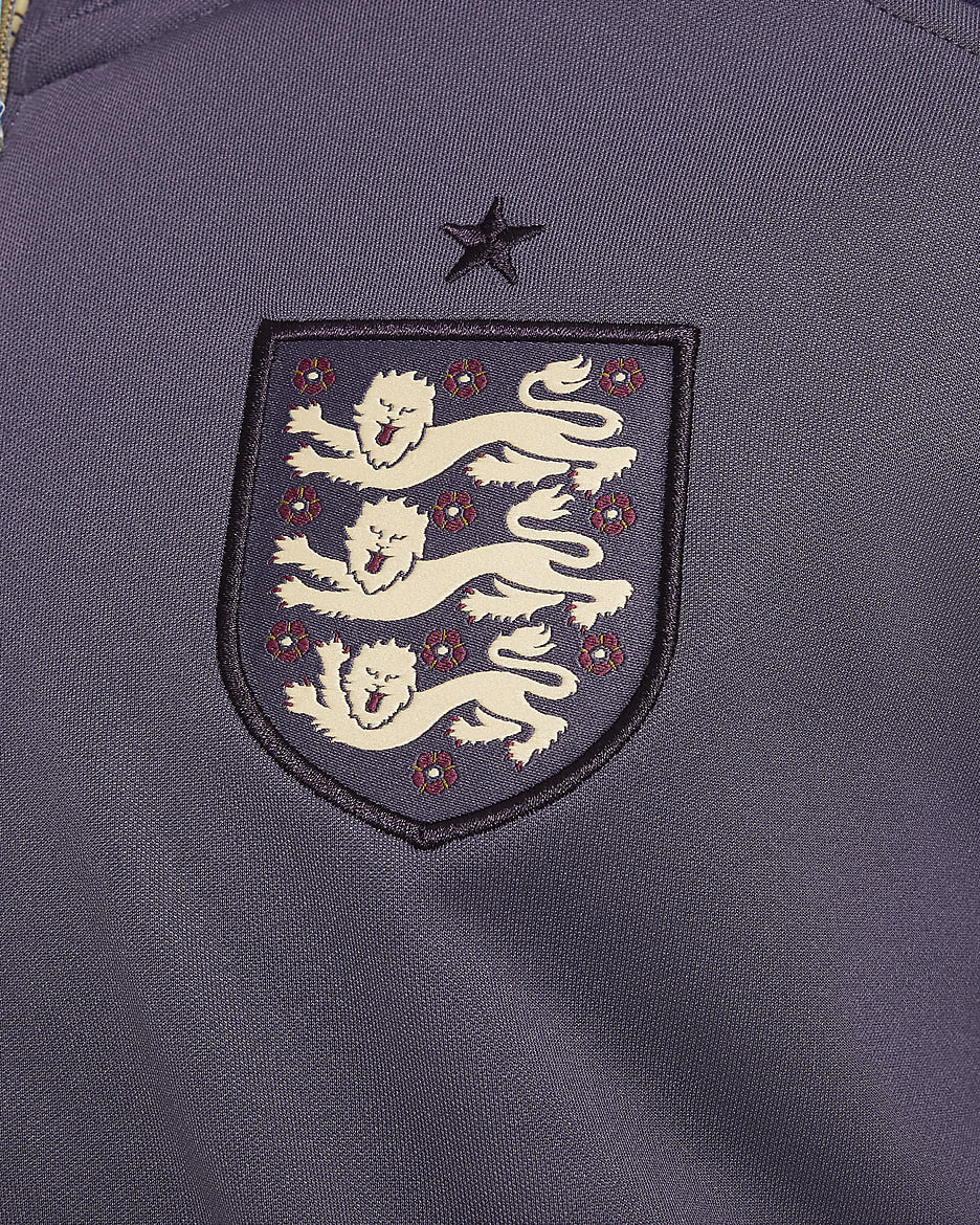 Przedmeczowa bluza piłkarska dla dużych dzieci Nike Dri-FIT Anglia Academy Pro (wersja wyjazdowa) - Dark Raisin/Purple Ink/Sesame