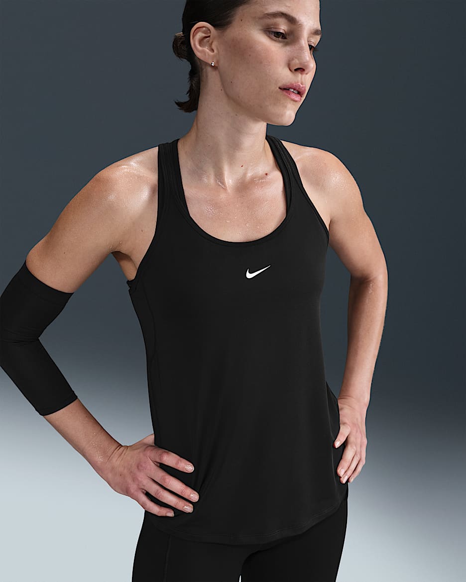 Débardeur à bretelles Nike One Classic Dri-FIT pour femme - Noir/Blanc