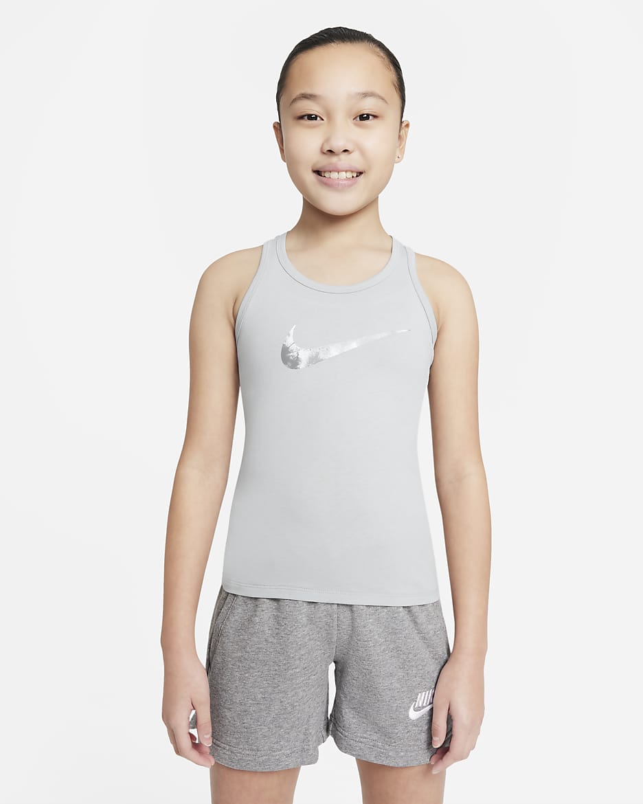 Nike Sportswear Big Kids' (Girls') Tank Top - Light Smoke Grey