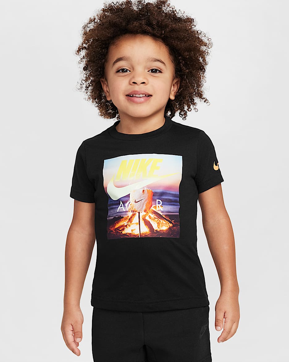 Playera S'mores Photo infantil Nike - Negro