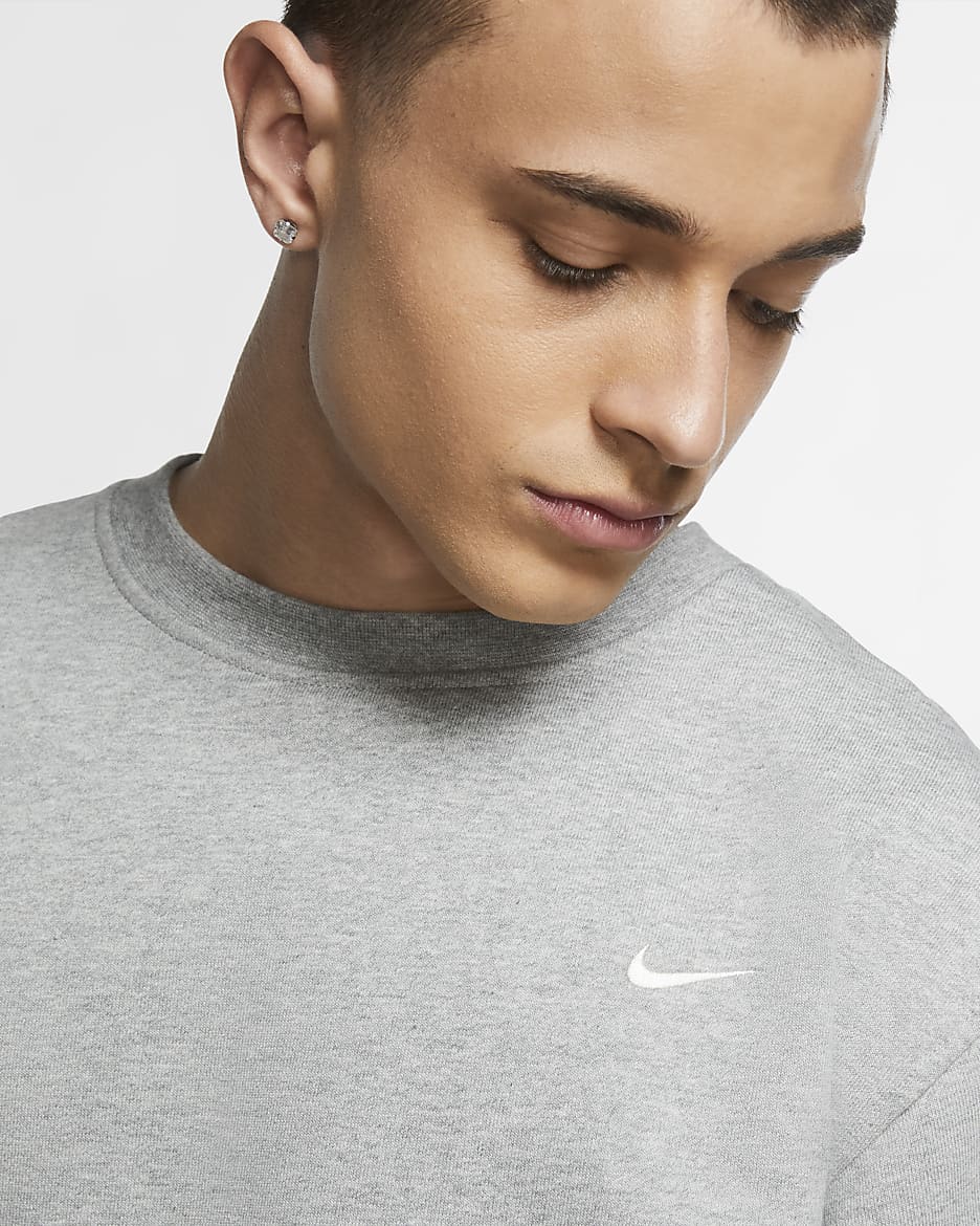 Sudadera de básquetbol para hombre Nike Standard Issue - Gris oscuro jaspeado/Marfil pálido