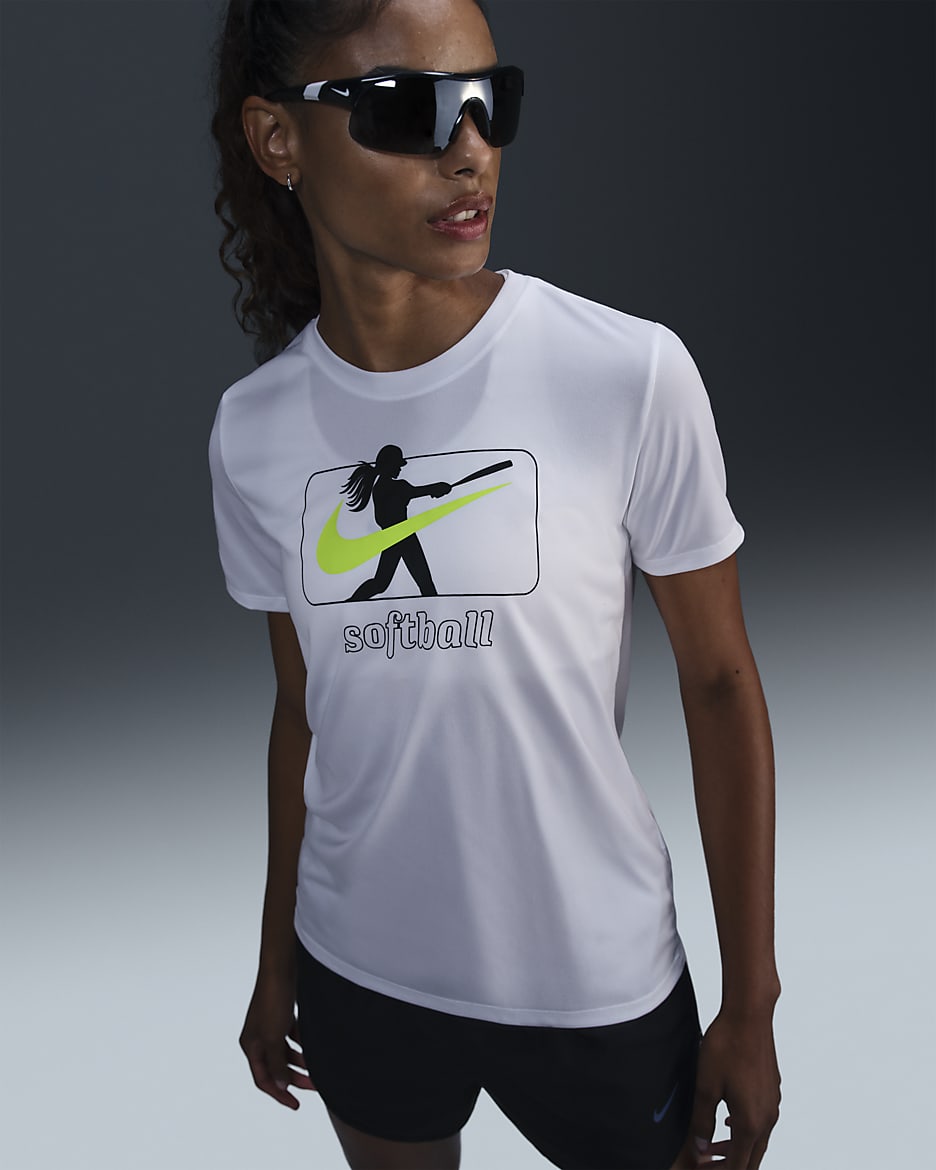 Nike Women's Dri-FIT Softball T-Shirt - White