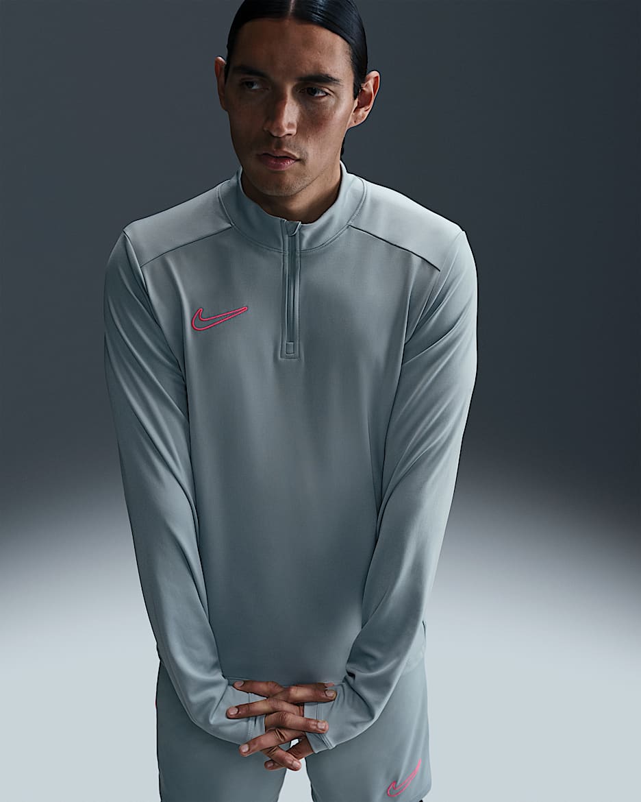 Pánská fotbalová tréninková mikina Nike Academy Dri-FIT - Ocean Cube/Ocean Cube/Hyper Pink