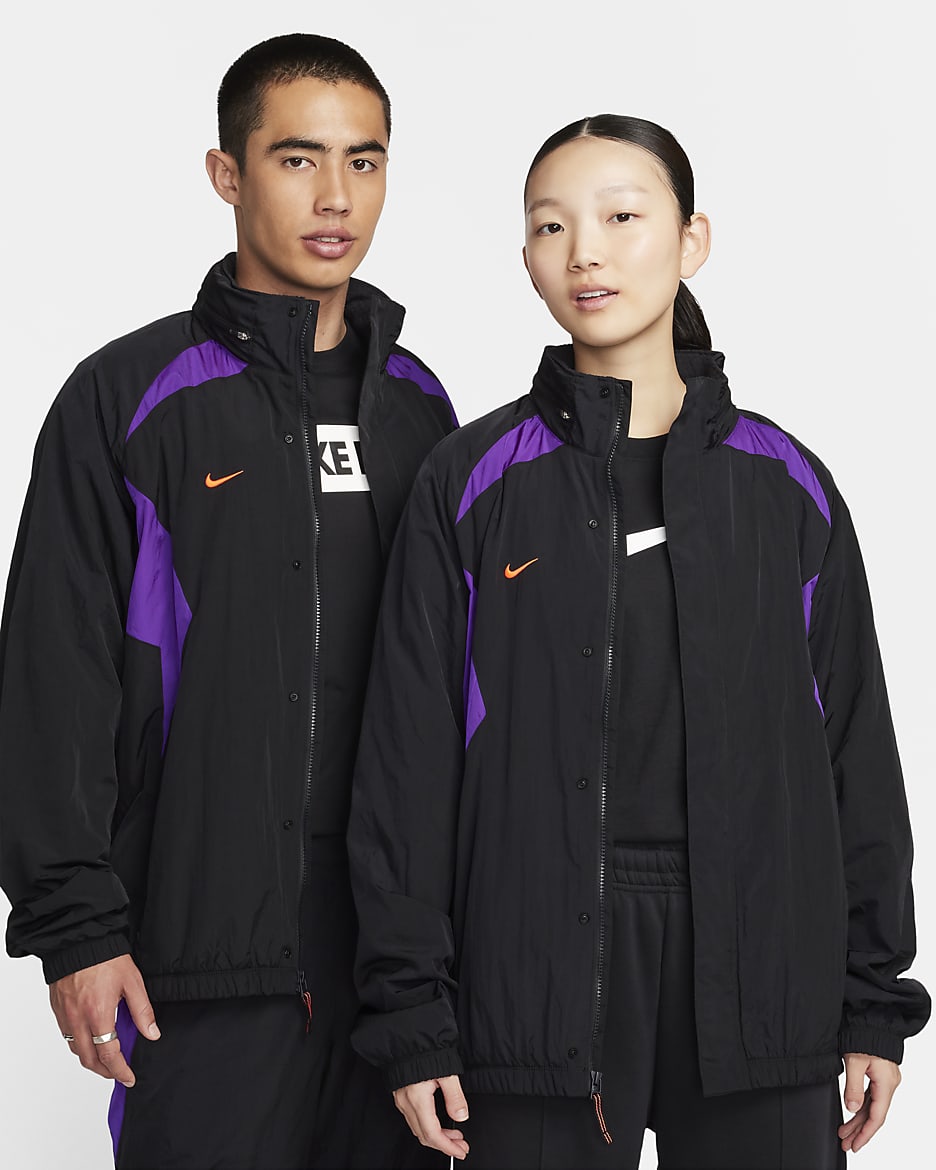 ナイキ カルチャー オブ フットボール メンズ Therma-FIT レペル フーデッド サッカージャケット - ブラック/ブラック/ボルテージパープル/トータルオレンジ