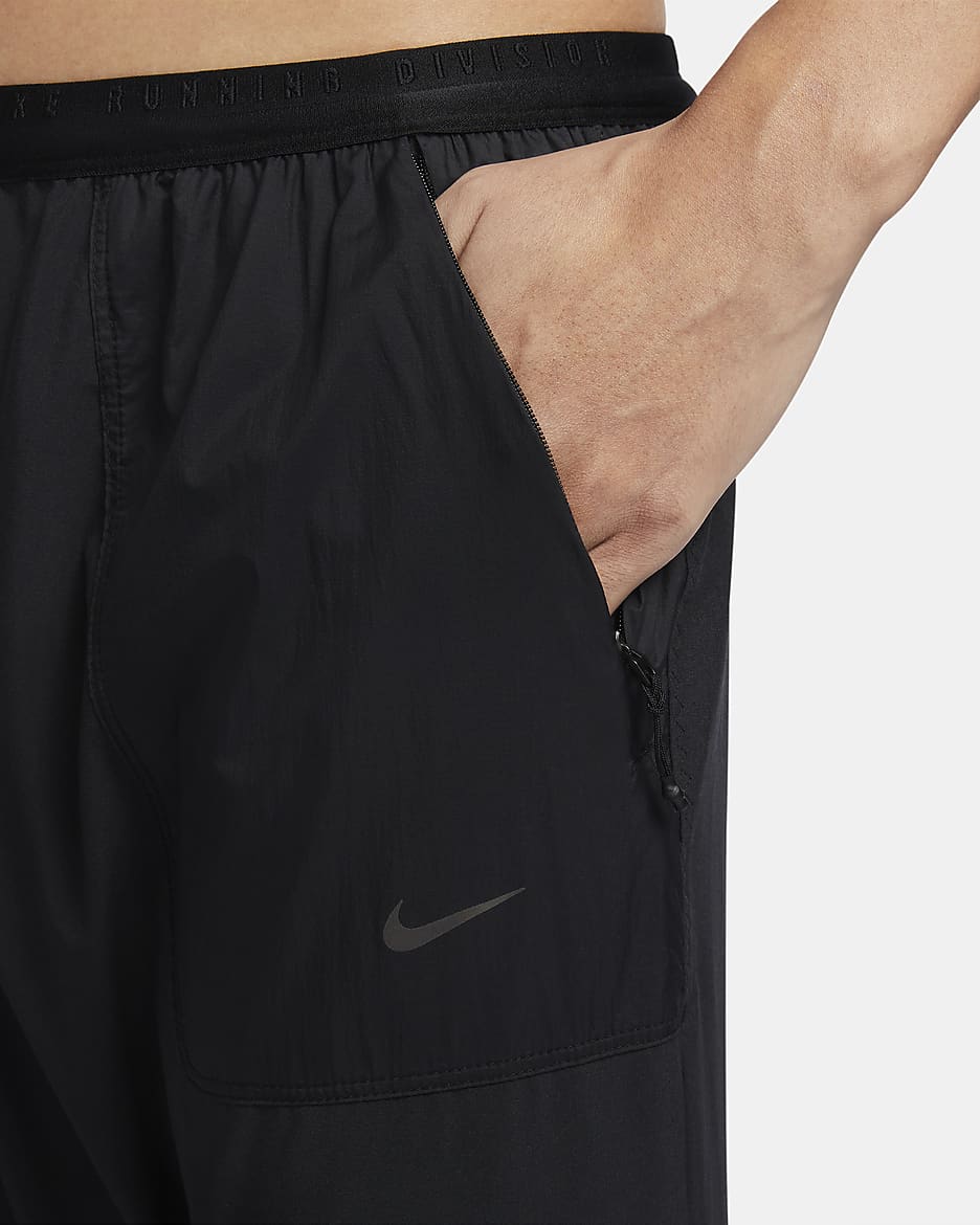 Nike Running Division Men's Dri-FIT ADV UV Running Trousers - Black/Black