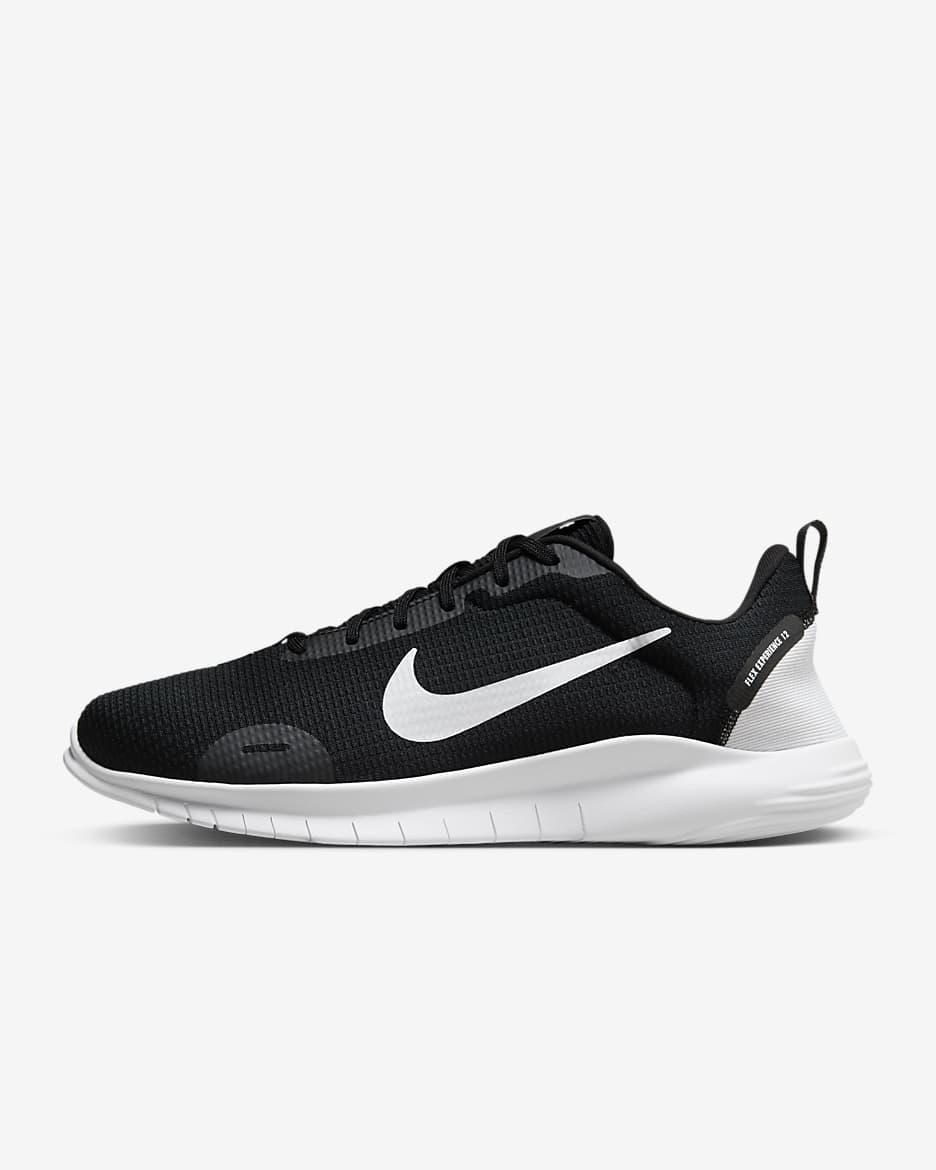 Nike Flex Experience Run 12 férfi országúti futócipő (extra széles kialakítású) - Fekete/Dark Smoke Grey/Fehér