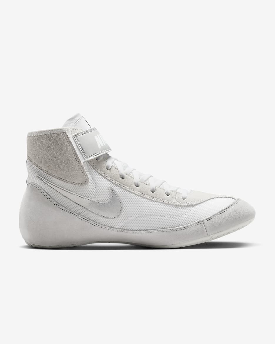 Tenis de lucha para hombre Nike SpeedSweep 7 - Blanco/Plata metalizado/Plata metalizado