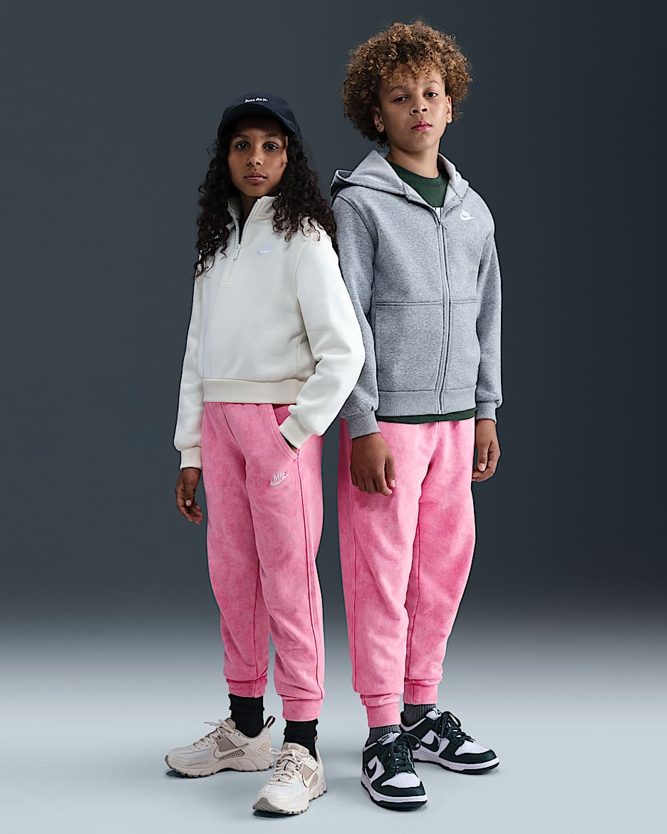 Nike Sportswear Club Fleece French-Terry-Jogger (ältere Kinder) - Pinksicle/Weiß