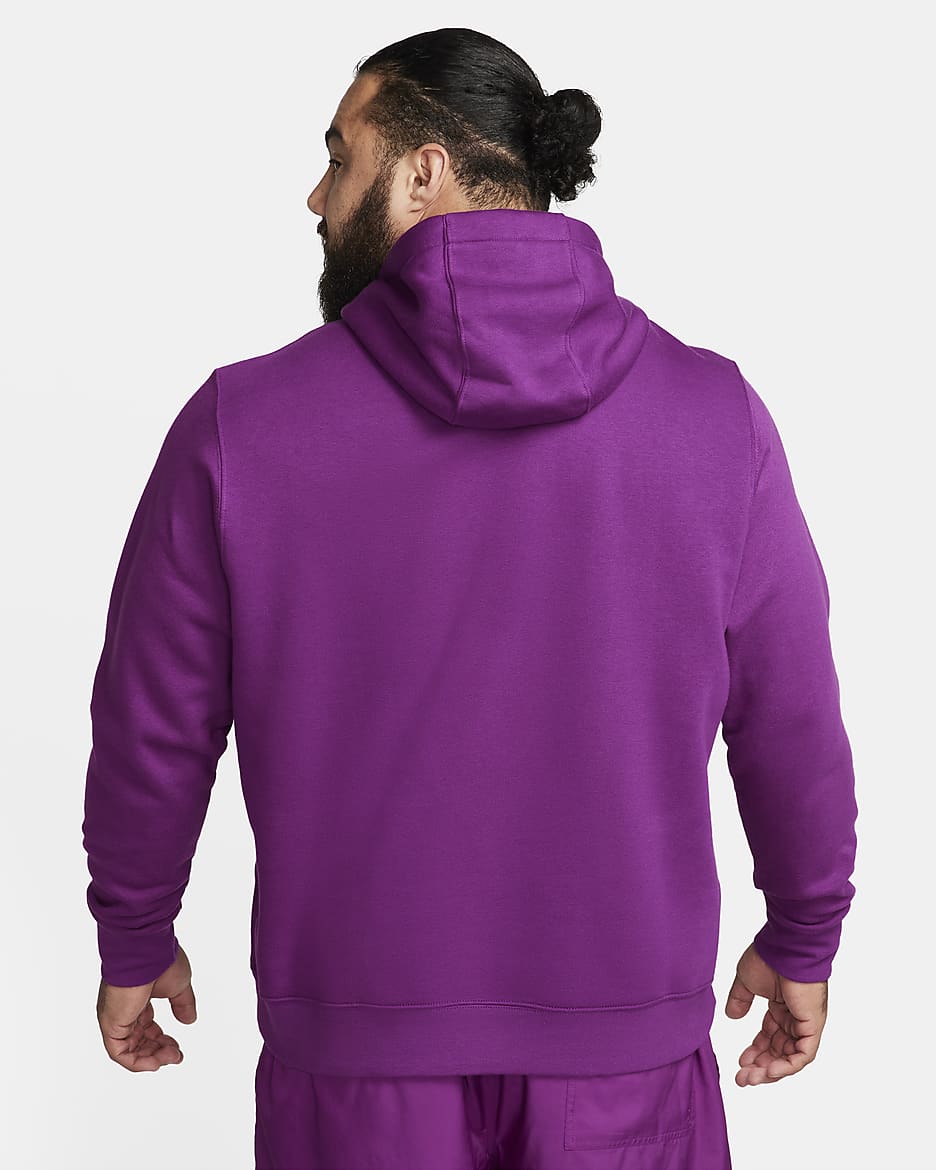 Nike Sportswear Club Fleece Kapüşonlu Sweatshirt - Viotech/Viotech/Beyaz