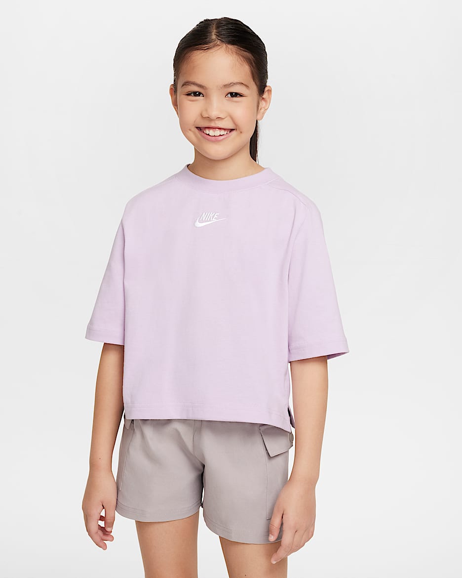 Haut à manches courtes Nike Sportswear pour Fille plus âgée - Doll/Blanc