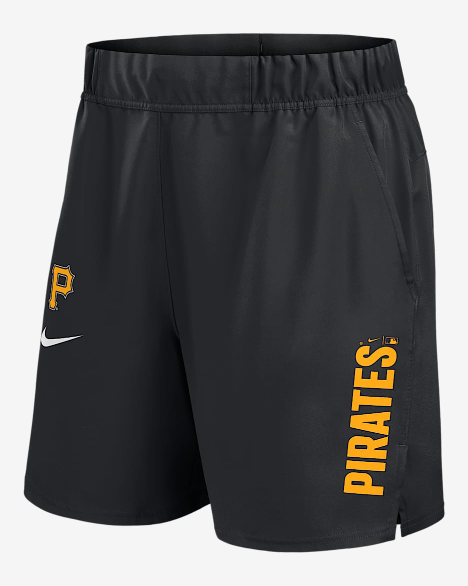 Shorts Nike Dri-FIT de la MLB para hombre Pittsburgh Pirates Victory - Negro