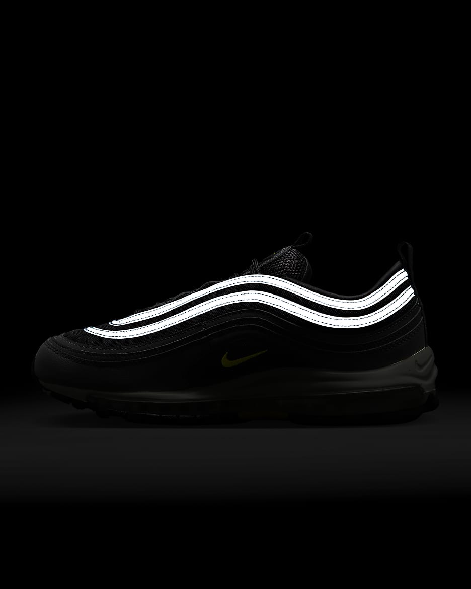 Nike Air Max 97 男鞋 - 黑色/Dark Smoke Grey/Phantom/Cyber