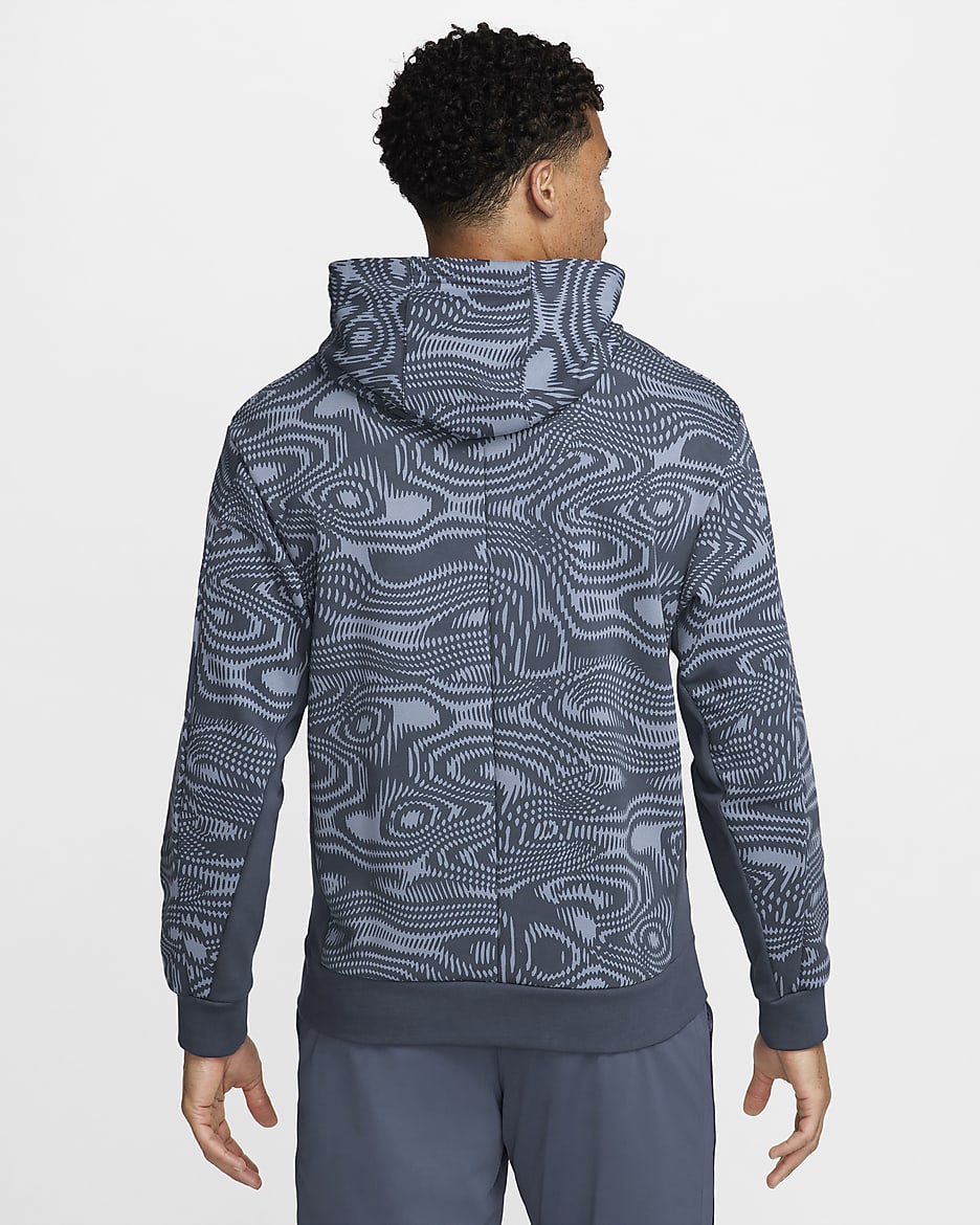 NikeCourt Heritage Men's Dri-FIT Fleece Tennis Hoodie - Thunder Blue/Thunder Blue