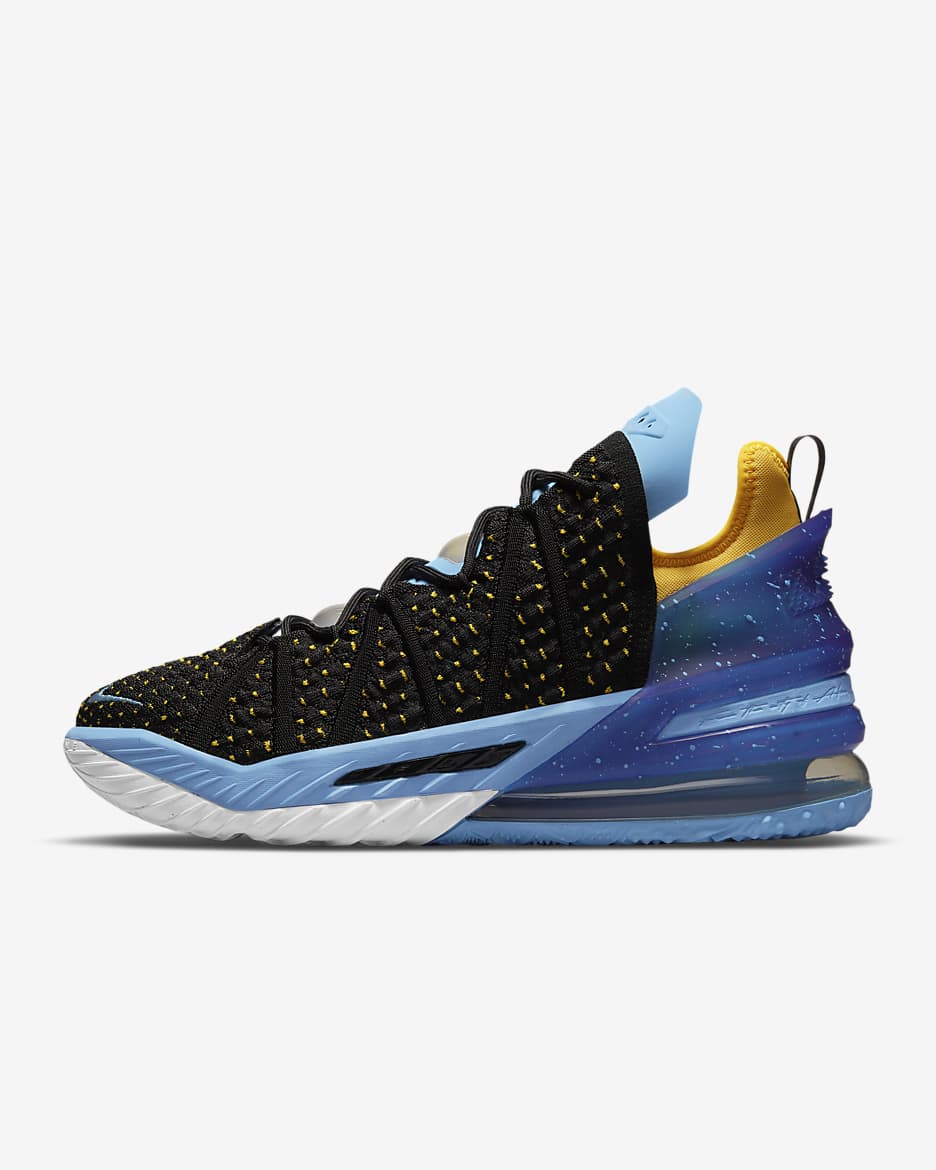 Calzado de básquetbol LeBron 18 "Dynasty" - Negro/Costa/Concordia/Oro universitario