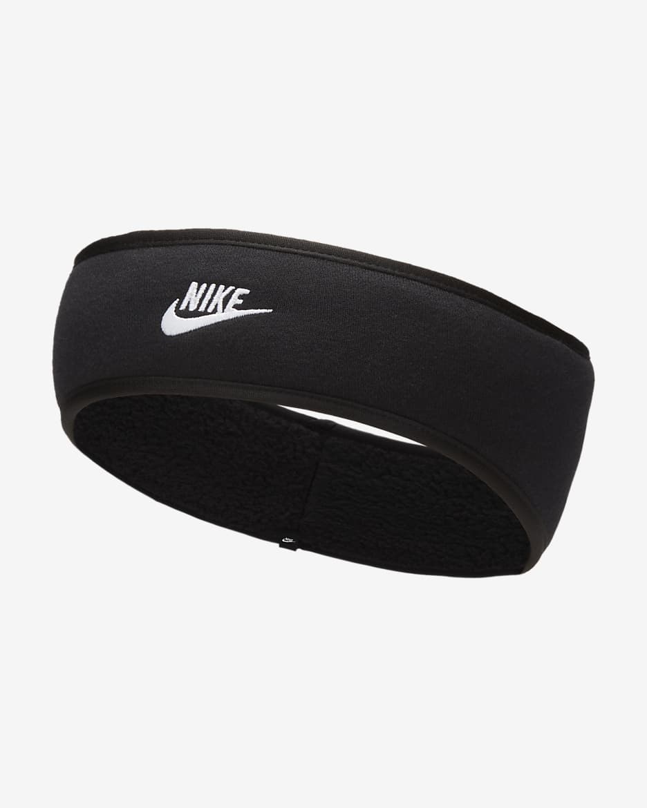 Bandeau Nike Club Fleece pour Femme - Noir/Blanc