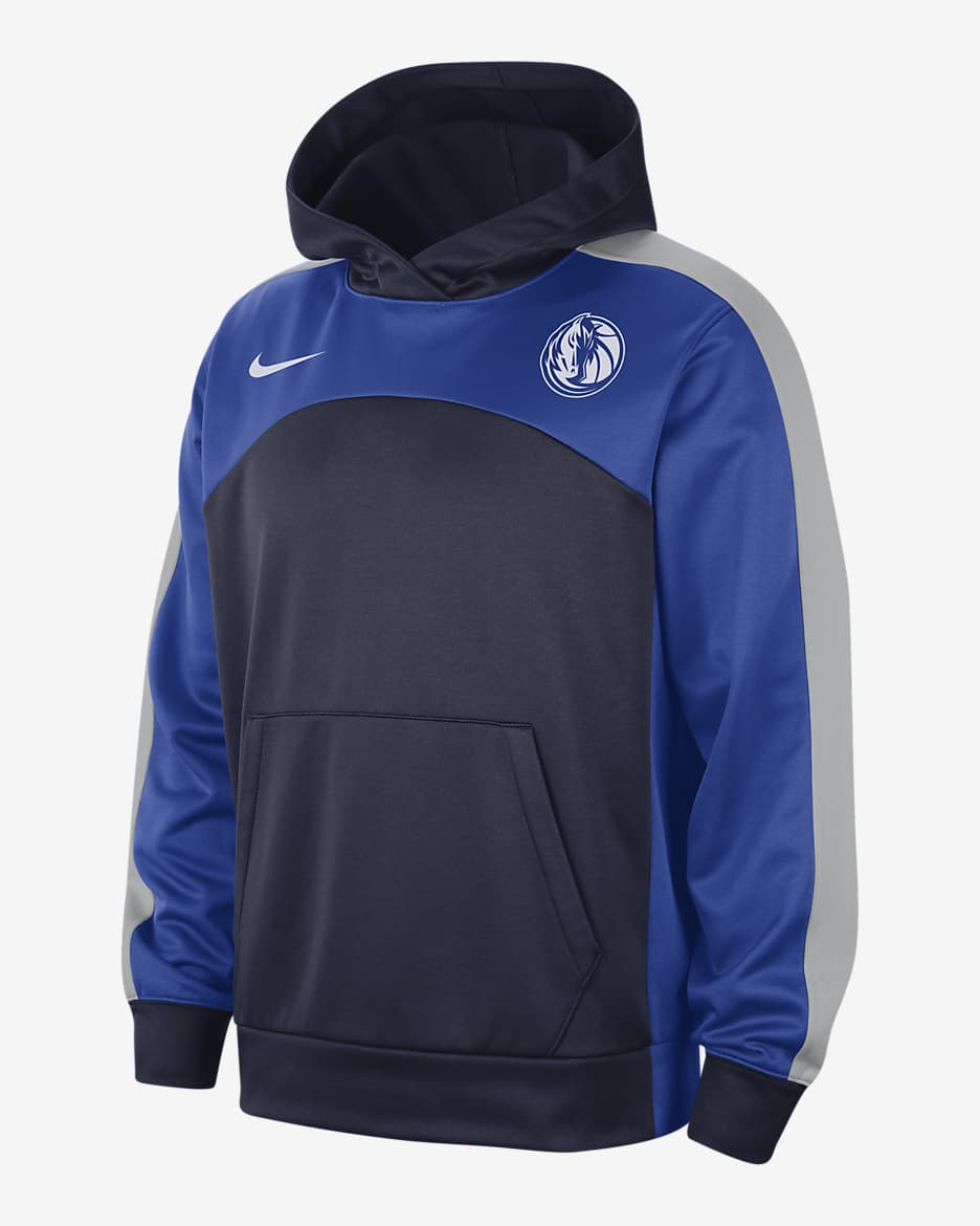 Dallas Mavericks Starting 5 Men's Nike Therma-FIT NBA Graphic Hoodie - College Navy/Game Royal/Flat Silver/White