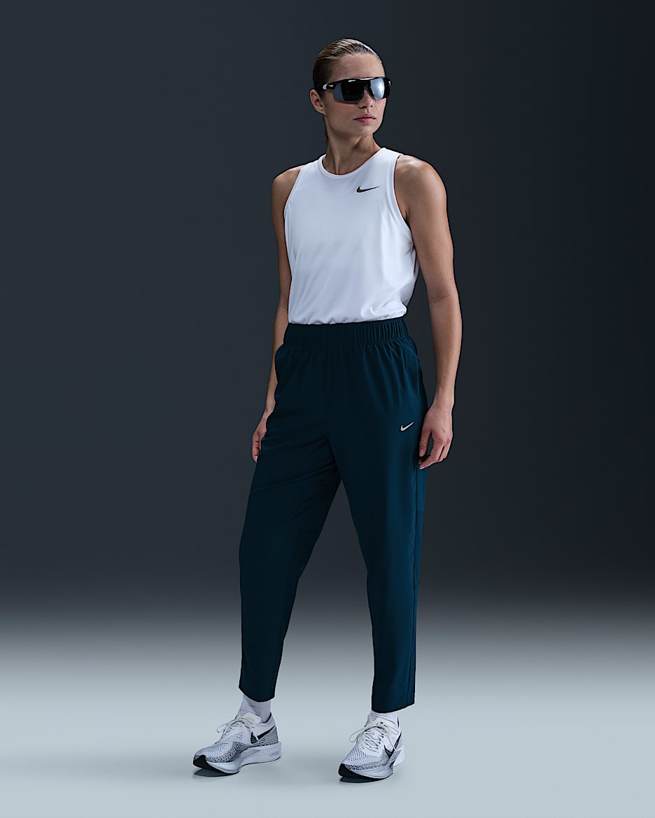 Nike Dri-FIT Fast 7/8-Laufhose mit mittelhohem Bund für Damen - Armory Navy