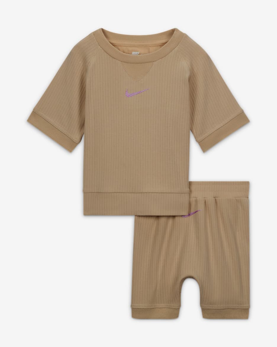 Nike ReadySet Baby (12-24M) Shorts Set - Sanddrift