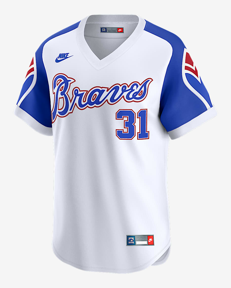 Jersey Nike Dri-FIT ADV de la MLB Limited para hombre Greg Maddux Atlanta Braves Cooperstown - Blanco