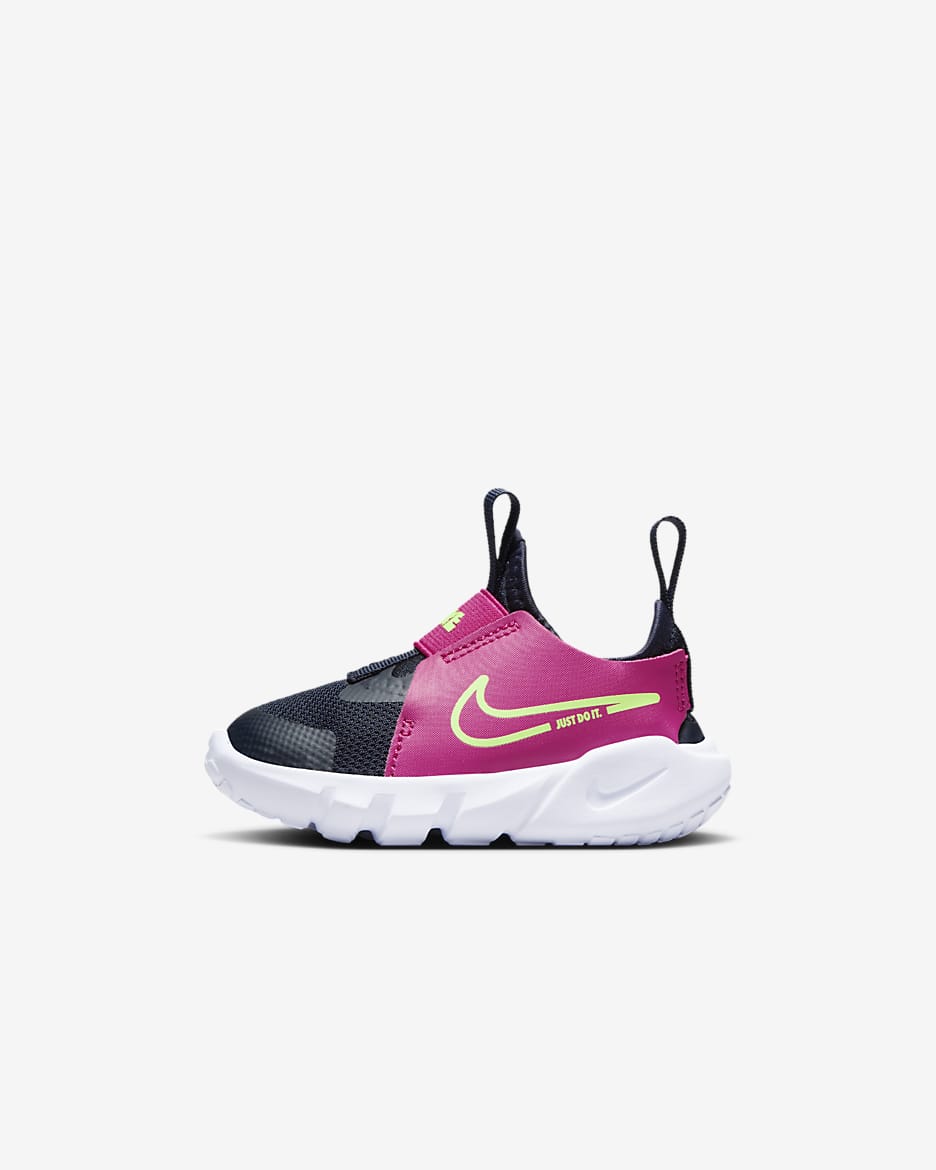 รองเท้าทารก/เด็กวัยหัดเดิน Nike Flex Runner 2 - Dark Obsidian/Fireberry/ขาว/Lime Blast