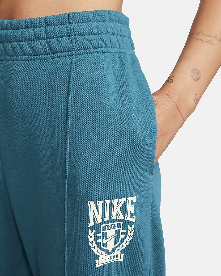 Calças desportivas de lã cardada Nike Sportswear para mulher - Geode Teal