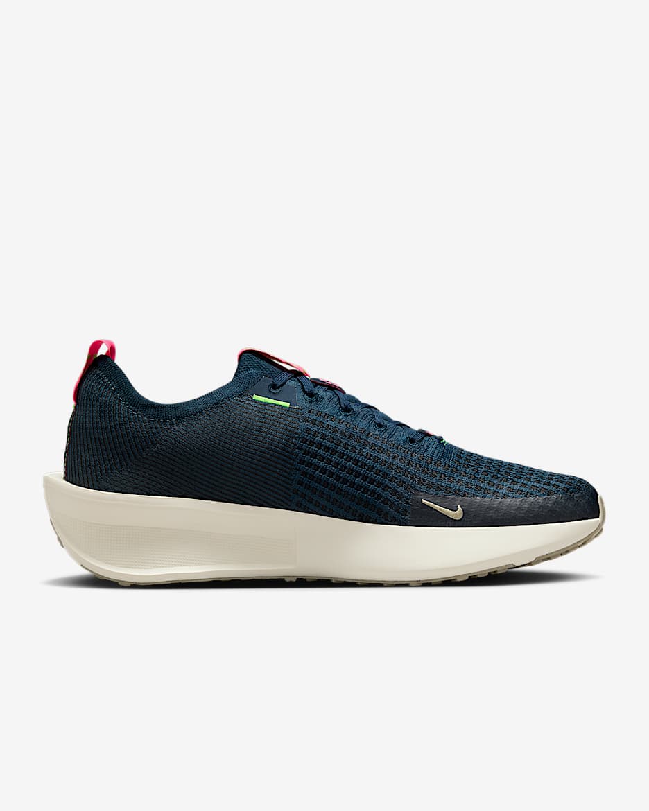 Nike Interact Run Men's Road Running Shoes - Armoury Navy/Hyper Pink/Pale Ivory/Desert Khaki