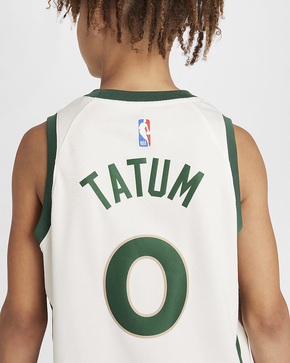 Jayson Tatum Boston Celtics 2023/24 City Edition Camiseta Nike Dri-FIT NBA Swingman - Niño/a - Sail