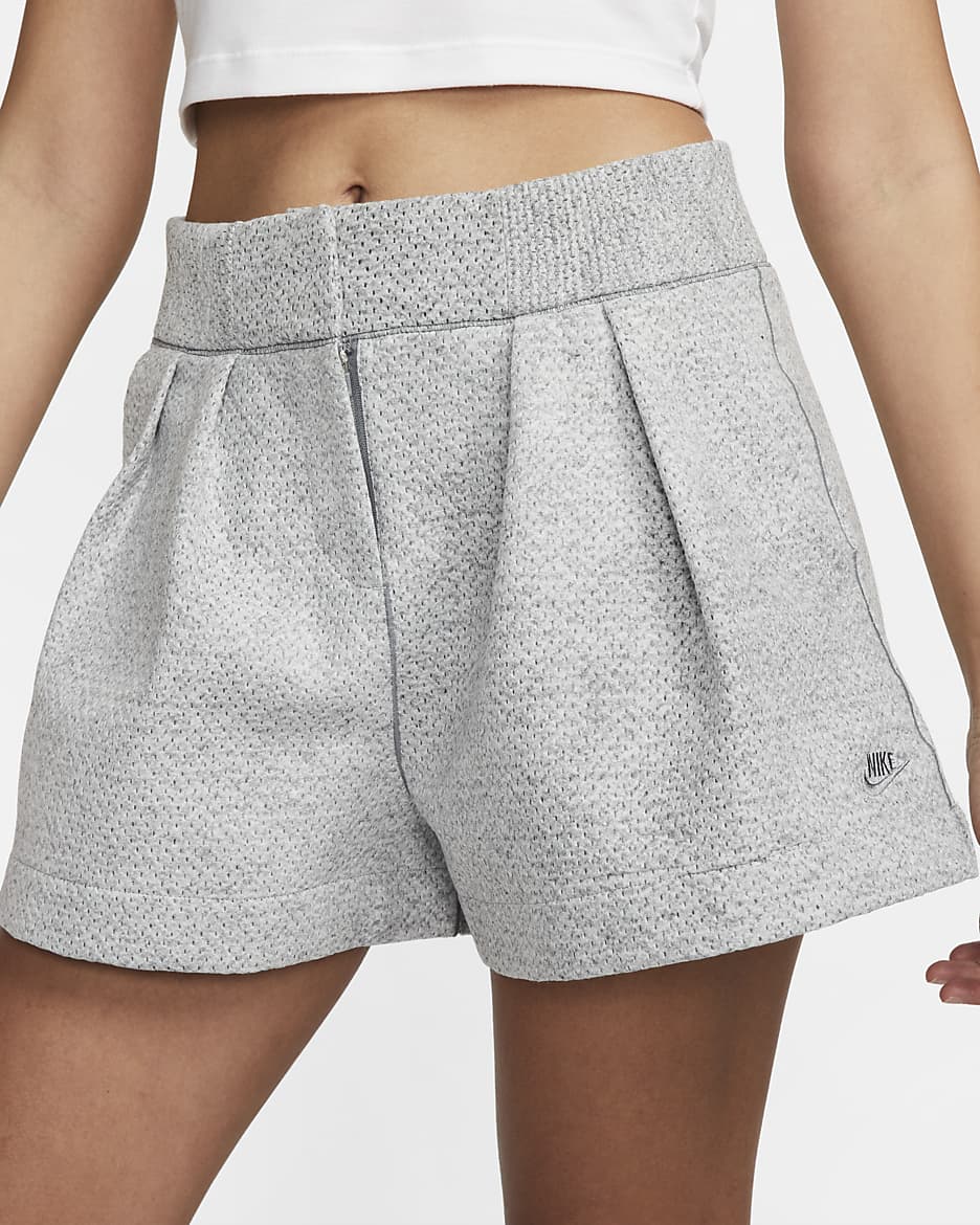 Nike Forward Shorts Women's High-Waisted Shorts - Smoke Grey/Heather/Light Smoke Grey/Cool Grey