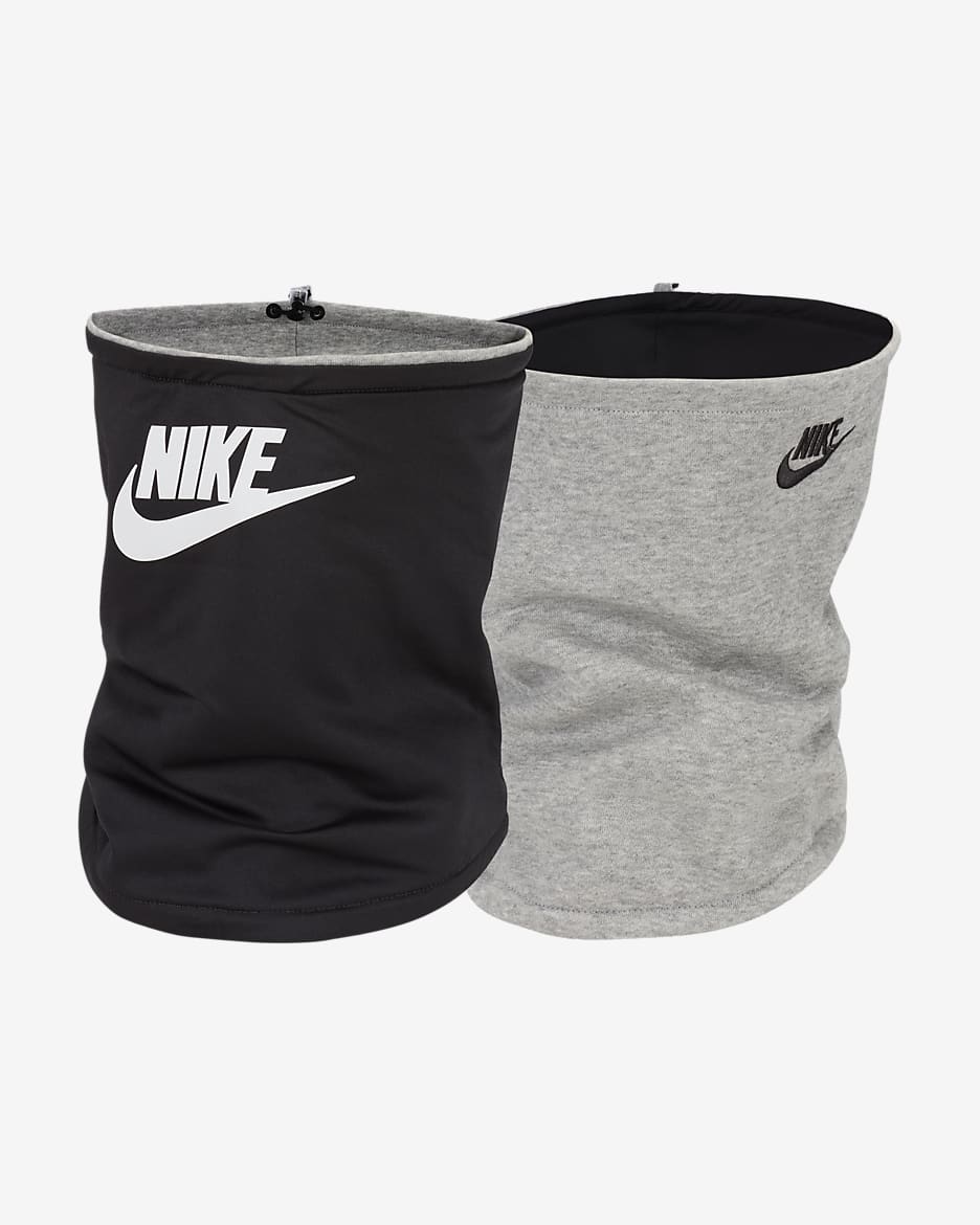 Gola reversível Nike Club em lã cardada - Cinzento Heather escuro/Branco/Preto