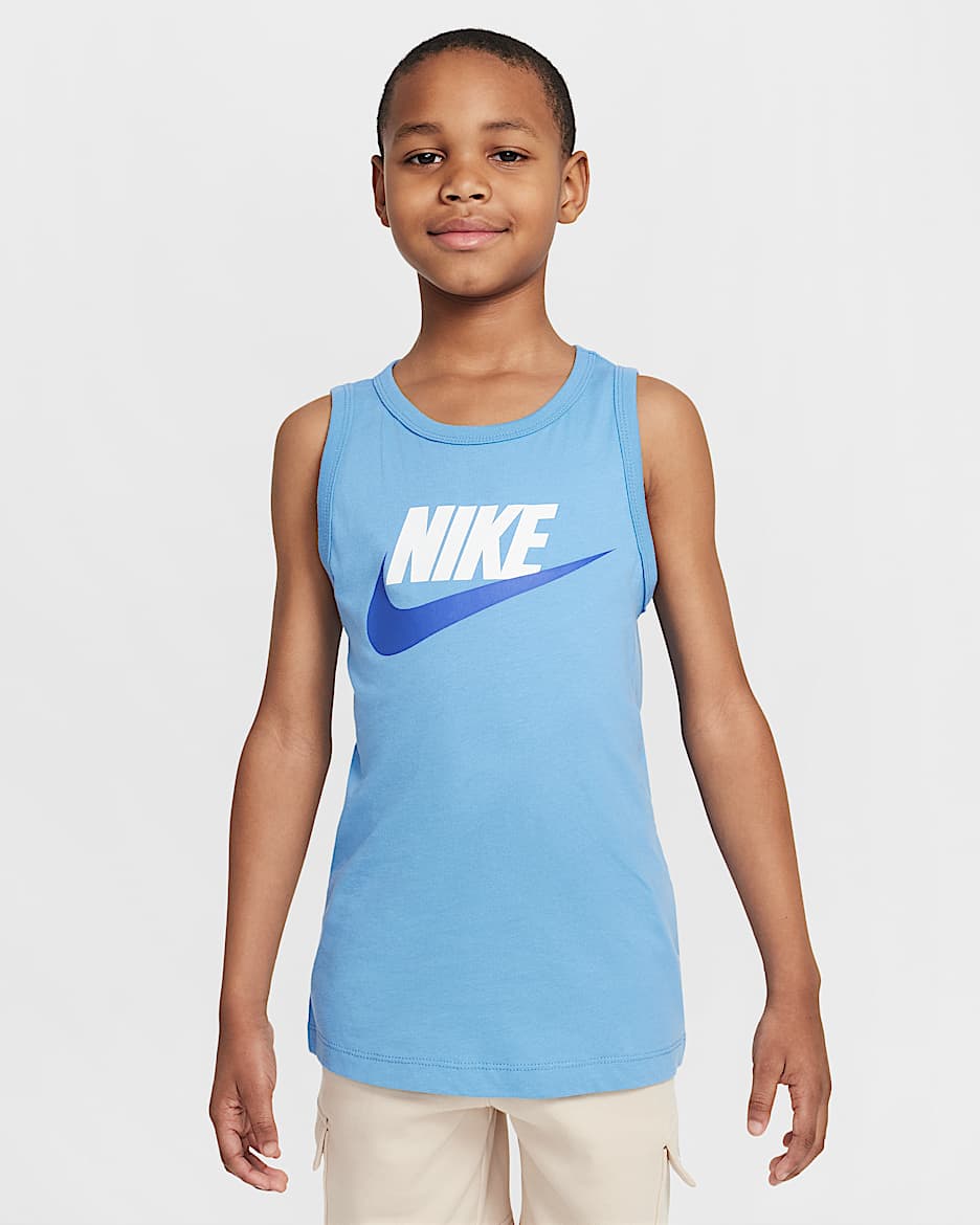 Camiseta de tirantes para niños talla grande Nike Sportswear - Azul extremo