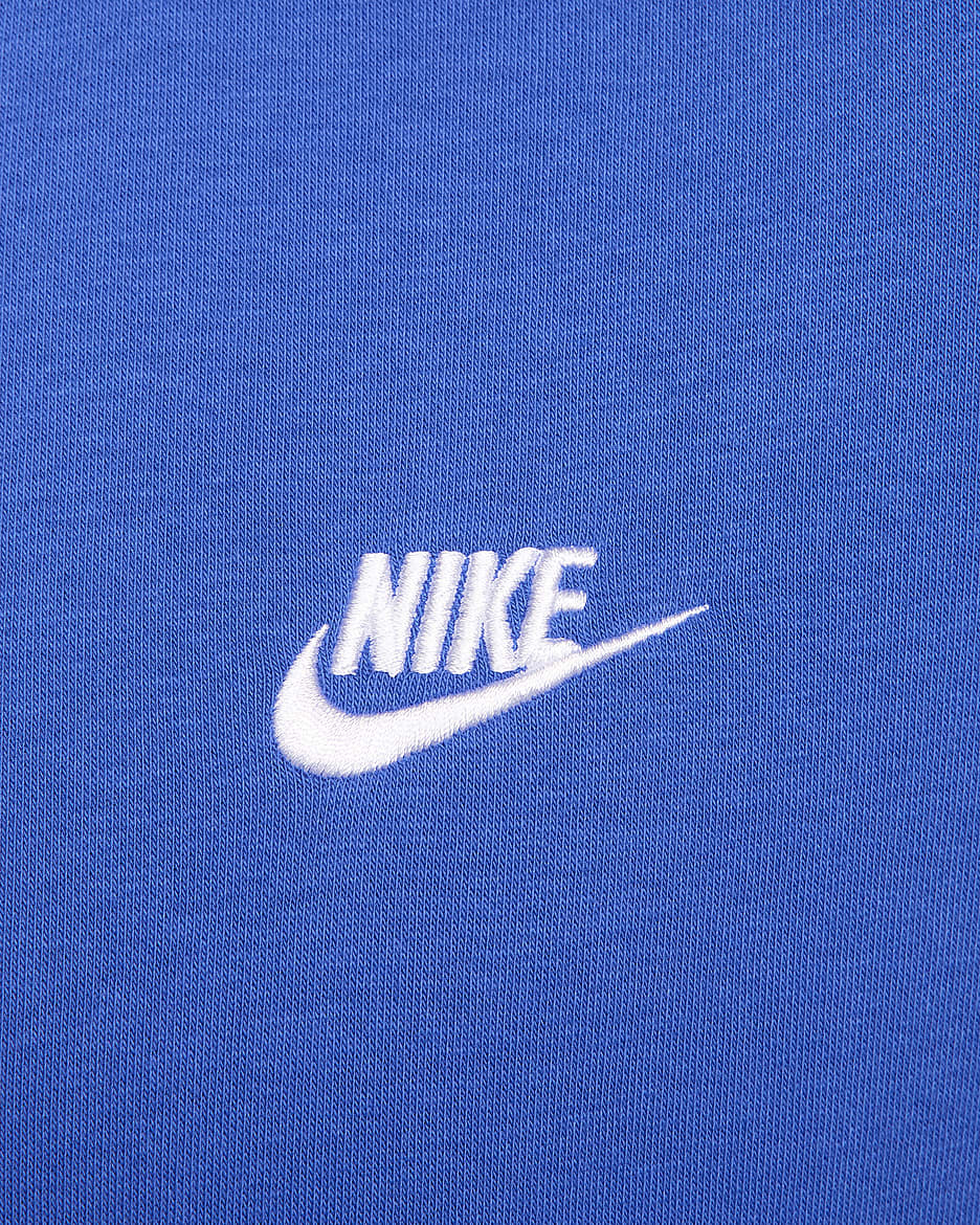 Nike Sportswear Club Sudadera de media cremallera cepillada en la parte trasera - Mujer - Game Royal/Game Royal/Blanco