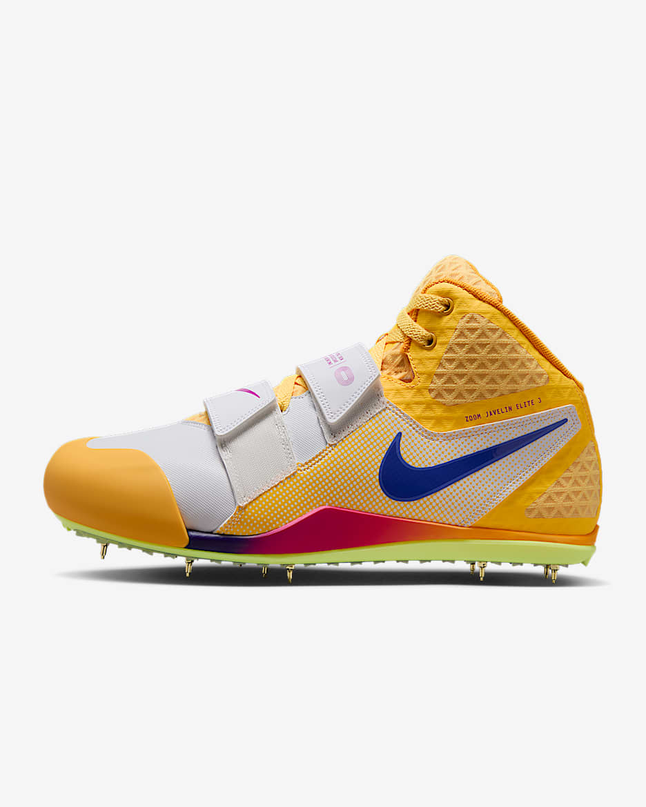 Nike Zoom Javelin Elite 3 Track & Field Throwing Spikes - Citron Pulse/White/Laser Orange/Indigo Burst