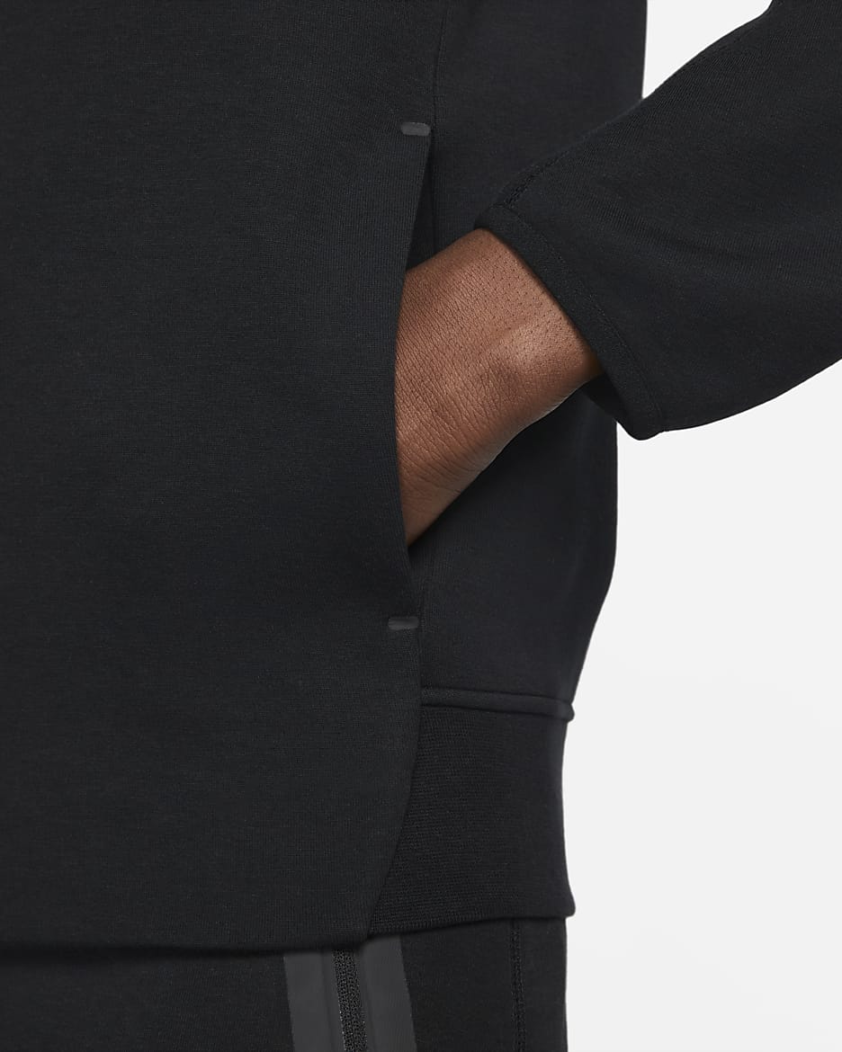 Nike Sportswear Tech Fleece Pullover-Hoodie für Herren - Schwarz/Schwarz