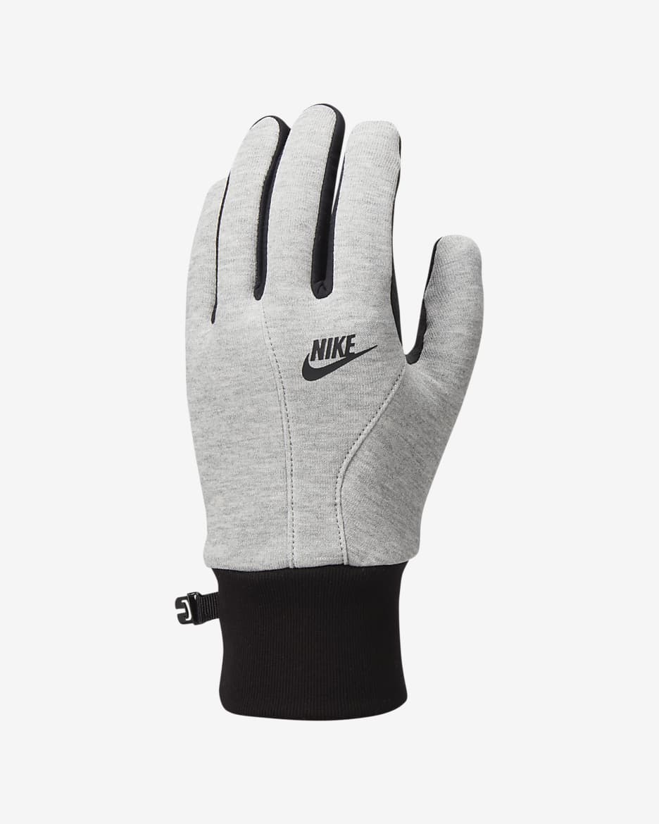 Gants Nike Therma-FIT Tech Fleece pour homme - Dark Grey Heather/Noir/Noir/Noir