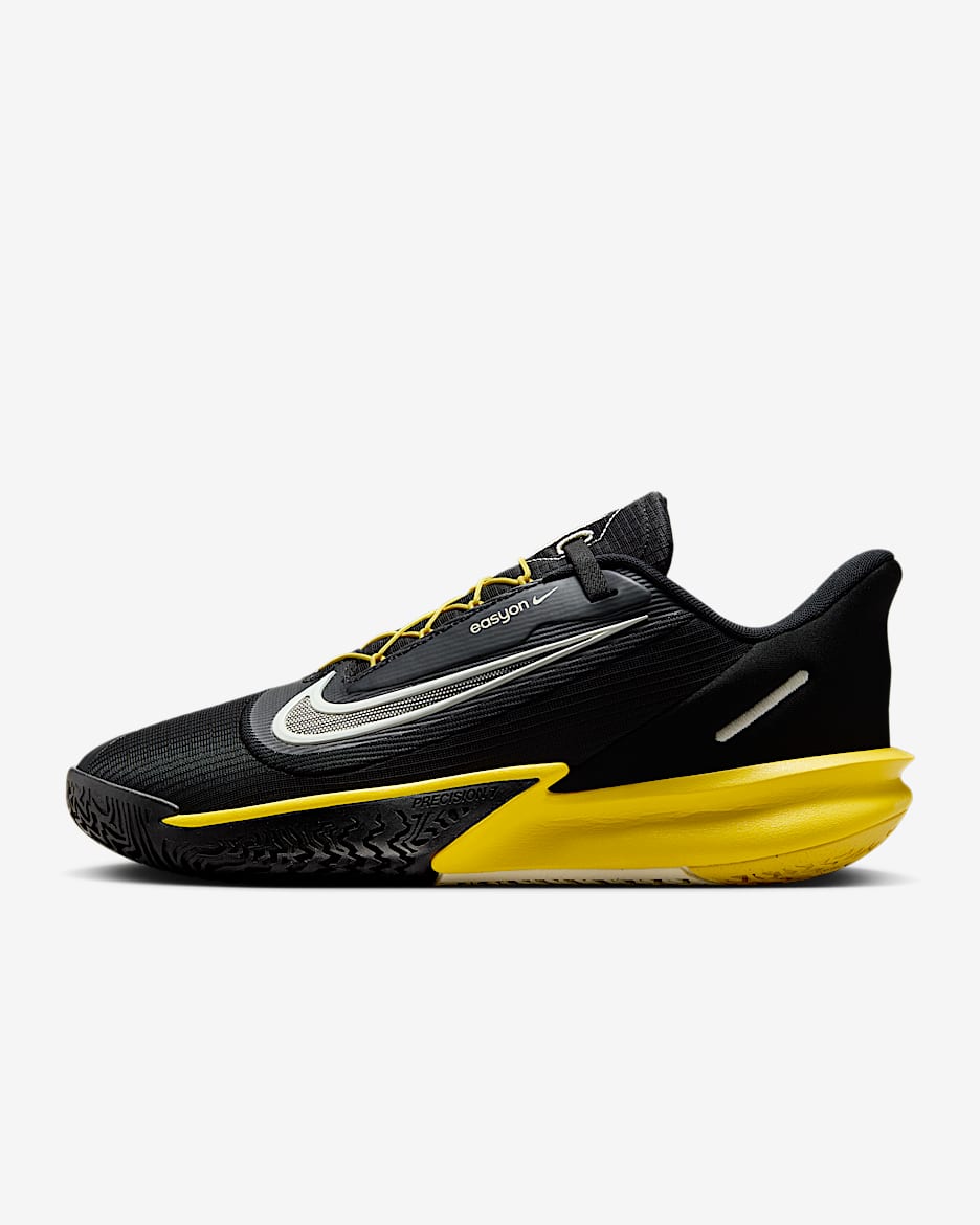 Tenis de básquetbol para hombre Nike Precision 7 EasyOn - Negro/Relámpago/Leche de coco