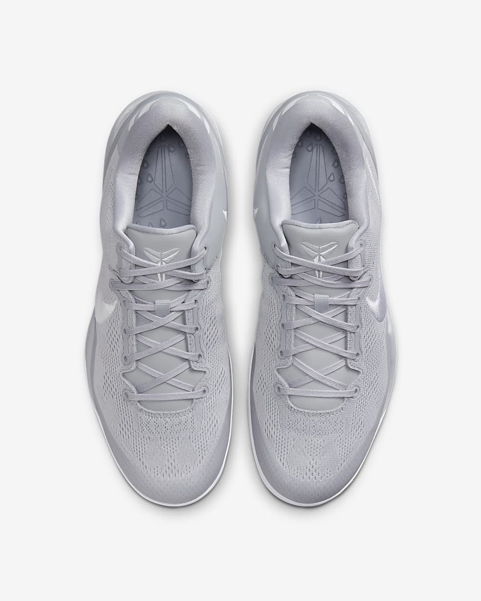 รองเท้าบาสเก็ตบอล Kobe VIII Protro - Wolf Grey/Wolf Grey/ขาว