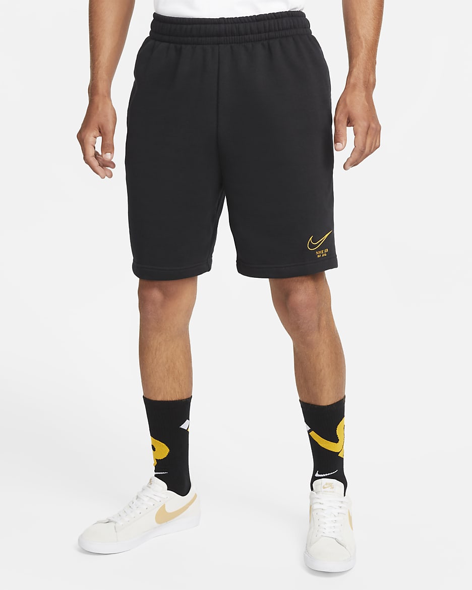Shorts de skate de tejido Fleece Nike SB - Negro/Oro