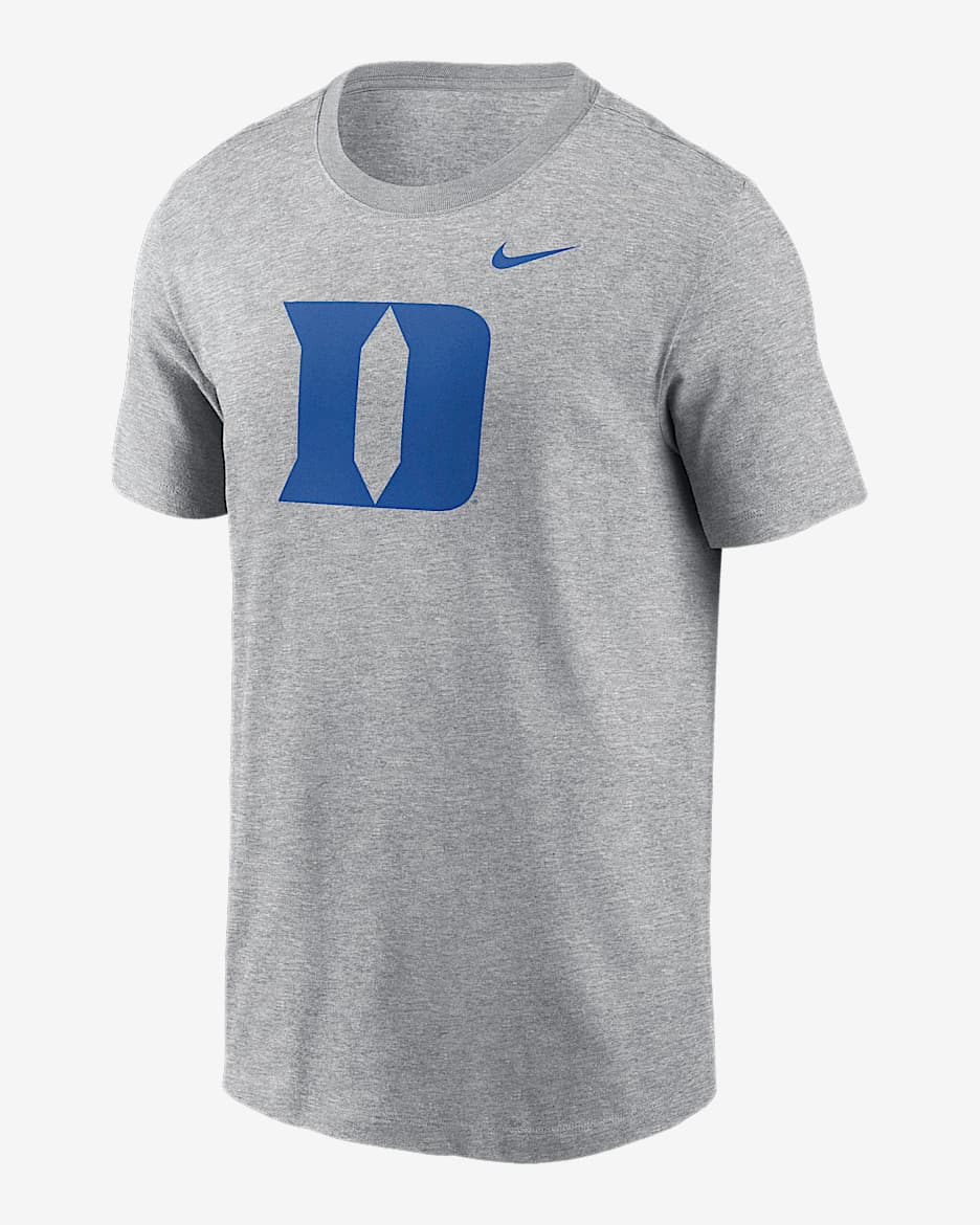 Playera universitaria Nike para hombre Duke Blue Devils Primetime Logo - Gris oscuro jaspeado