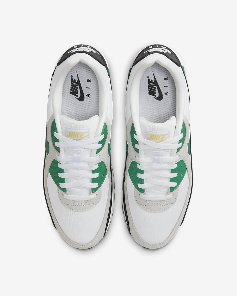 Nike Air Max 90 Men's Shoes - White/Black/Malachite/Malachite