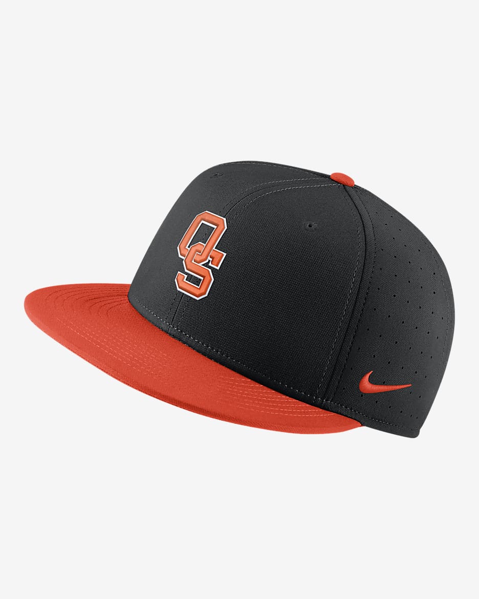 Gorro de béisbol ajustado Nike College Oklahoma State - Negro