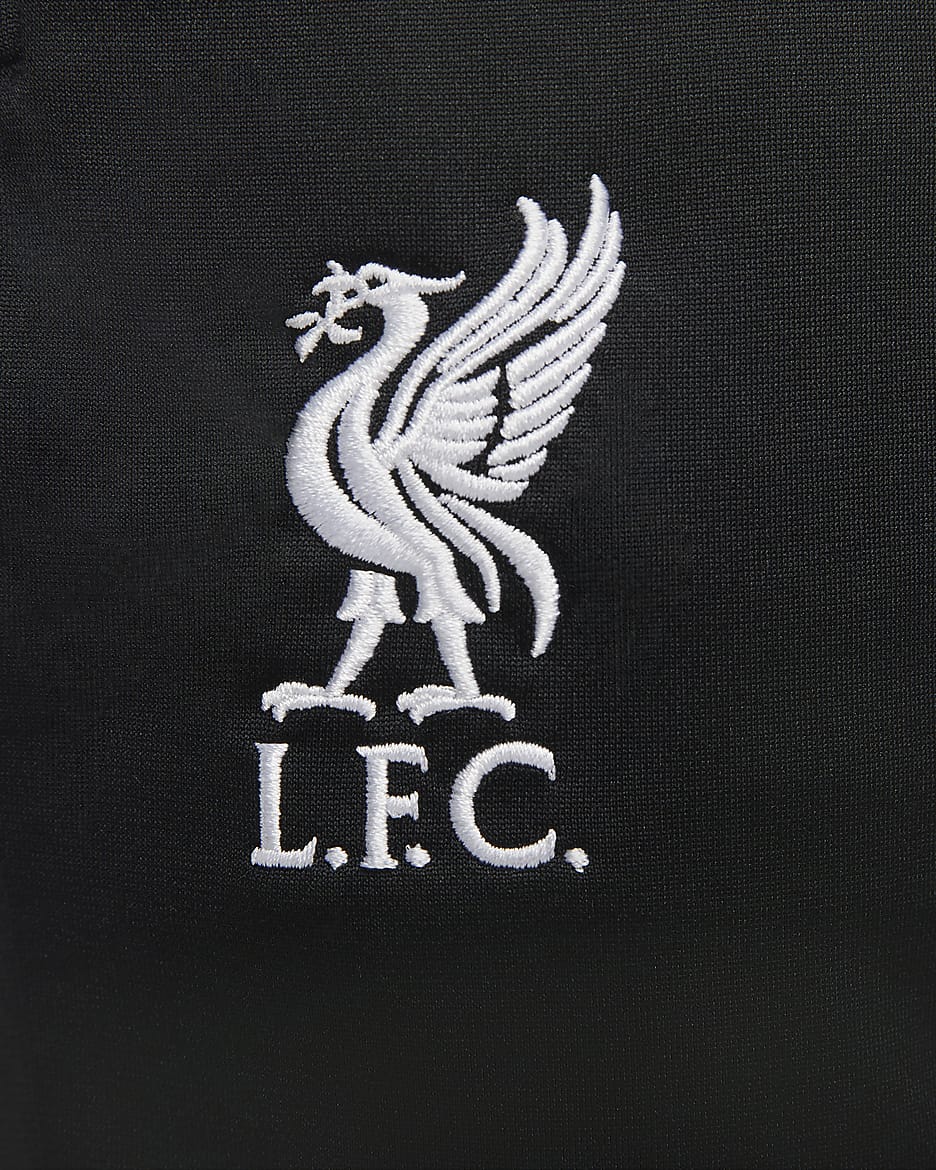 Liverpool F.C. Strike Men's Nike Dri-FIT Football Tracksuit Bottoms - Black/White