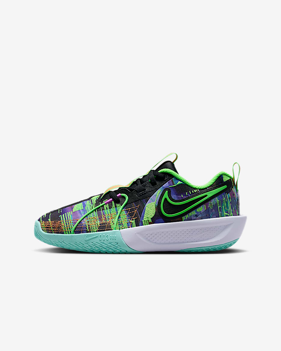 Nike G.T. Cut 3 Older Kids' Basketball Shoes - Blue Void/Hyper Violet/Bleached Turquoise/Green Strike